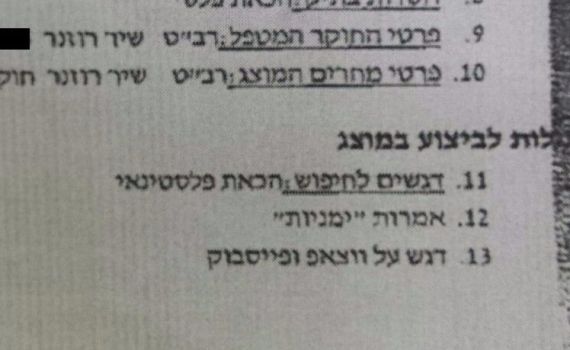 שערוריה: חוקרי מצ"ח מחפשים 'אמירות ימניות'