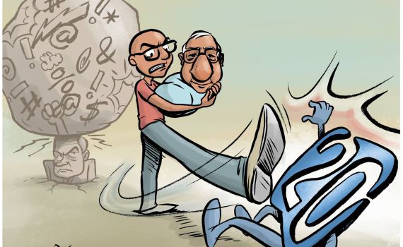 קריקטורה: ערוץ 20 תוקף את ריבלין וחוטף