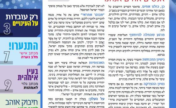 השבת בבתי הכנסת: העלון החדש של עצורי דומא