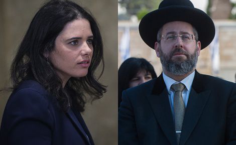 שקד ביקשה, והרב לאו ביטל את המלצת הרבנים