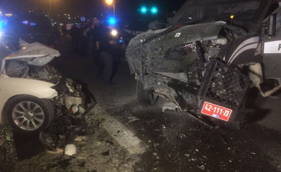 פיגוע דריסה ליד ירושלים: 3 שוטרים נפצעו