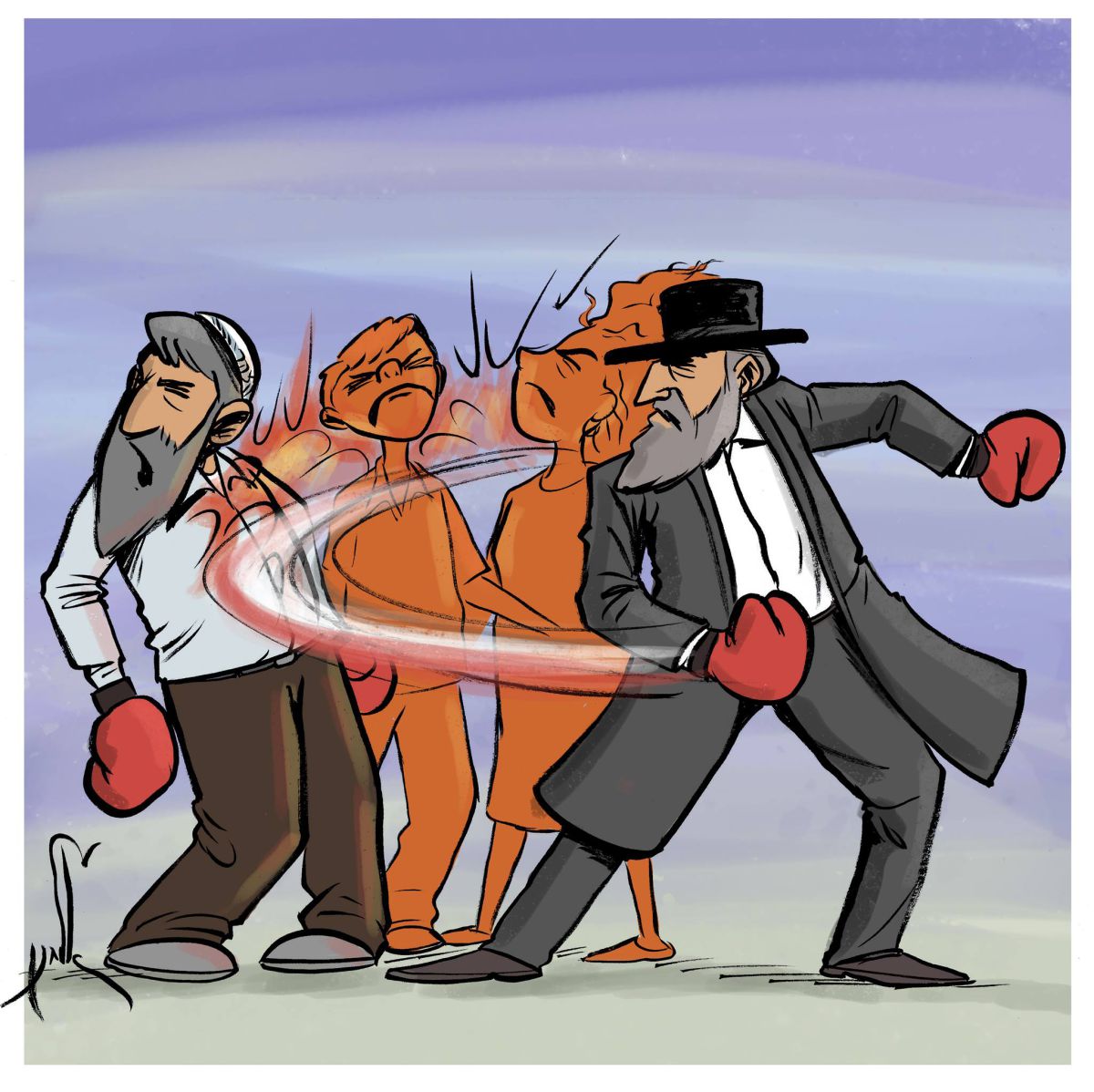 קריקטורה: רישום הנישואים הכוזב בחיפה