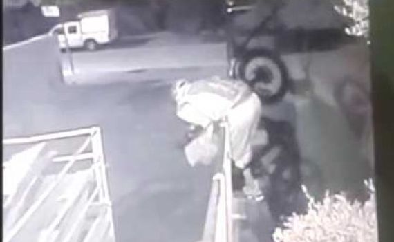 מצלמות האבטחה תיעדו: הגנב הגרוע ביותר. צפו