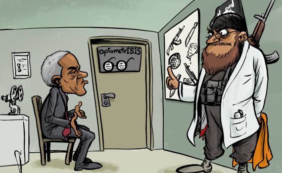 קריקטורה: היחס של אובמה לטבח באורלנדו