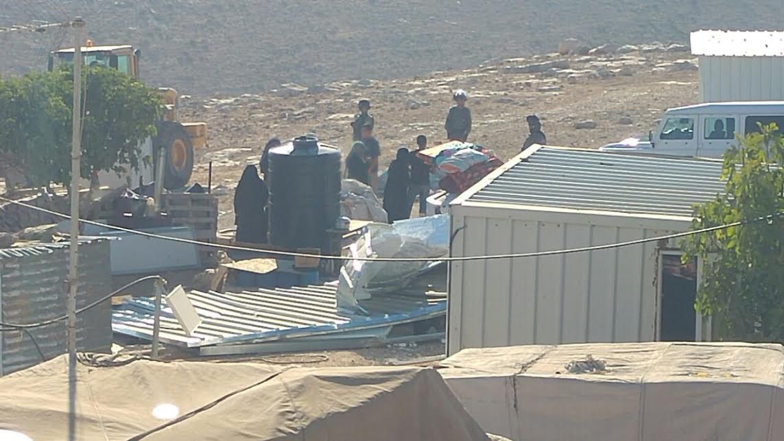 המנהל האזרחי הרס מבנים בלתי חוקיים בהר חברון