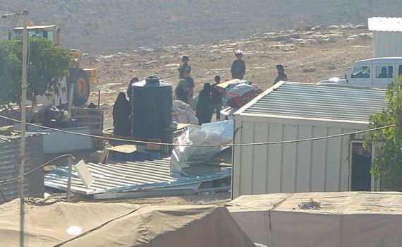 המנהל האזרחי הרס מבנים בלתי חוקיים בהר חברון