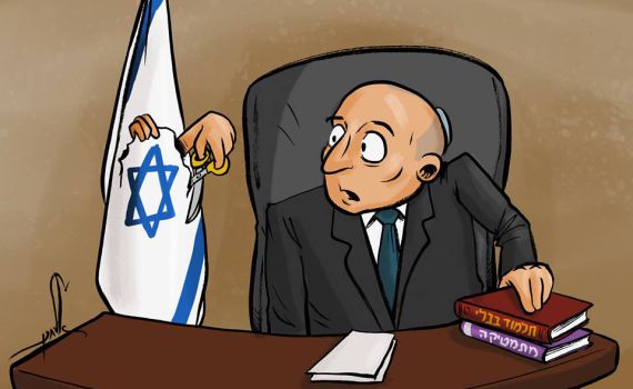 קריקטורה: בנט מעדיף יהדות על מתמטיקה