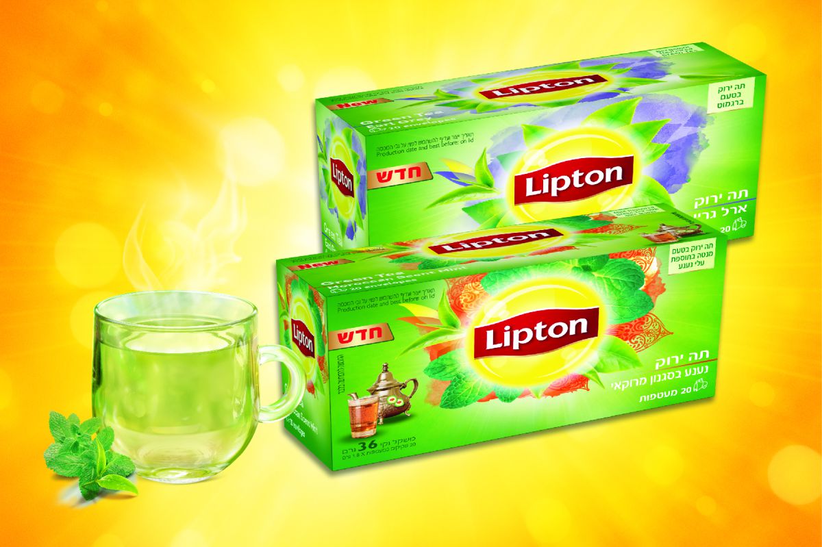 טעמים חדשים בסדרת התה הירוק של ליפטון: ארל גריי ונענע מרוקאית