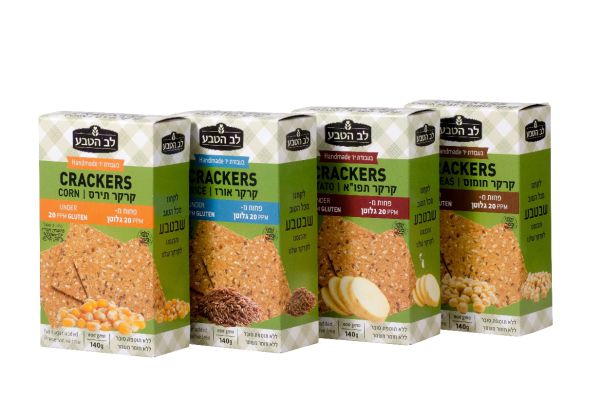 קרקרים מקמח חומוס, תירס, ותפוחי אדמה – במיוחד לשומרי גלוטן