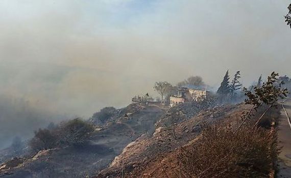 סכנה ממשית ליישוב נטף; תושבים פונו מבתיהם