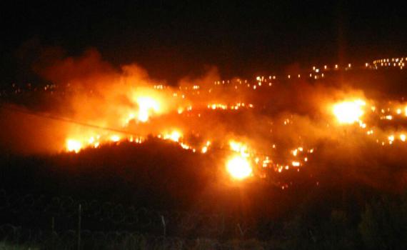 בגלל הלהבות: תושבים בטלמון פונו מבתיהם