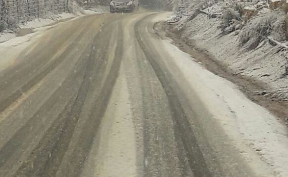 צפו: השלג החל לרדת ברמת הגולן