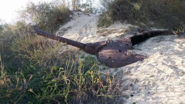 ילד מצא טנק ישן קבור בחולות ניצנים