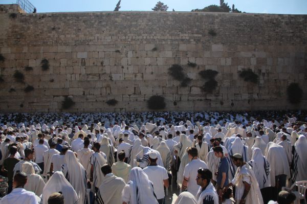 צפו: אלפים בתפילת הישיבות הסרוגות בכותל