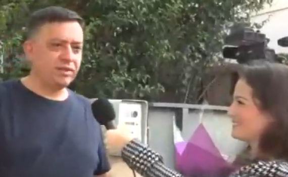 צפו: הכתבת לא הסתירה את שמחתה מנצחונו של גבאי