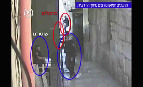 צפו: רגע הפיגוע בשער הכניסה להר הבית