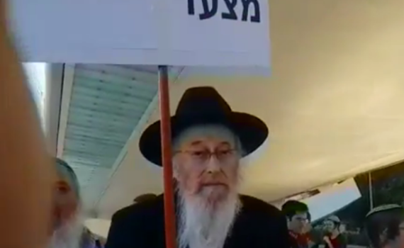 צפו: הרב טאו בראש ההפגנה: "מצעד התועבה"