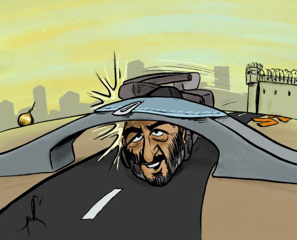 קריקטורה: ההשתלחות של דרעי וקריסת הגשר