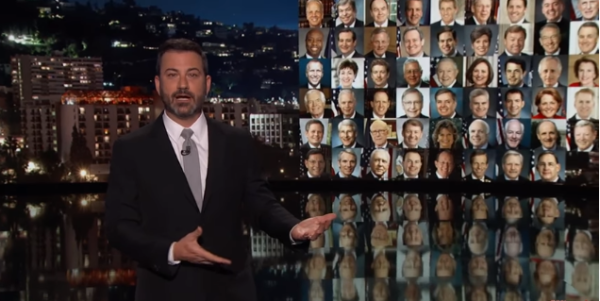 צפו: המנחה ג'ימי קימל לא מצליח לעצור את הדמעות