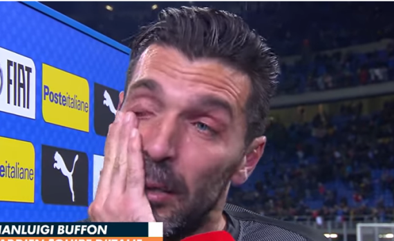 אבל באיטליה: צפו בשוער הנבחרת ממרר בבכי