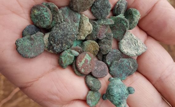 בדרום נתפס שודד עתיקות עם מטבעות בני 1,500 שנה