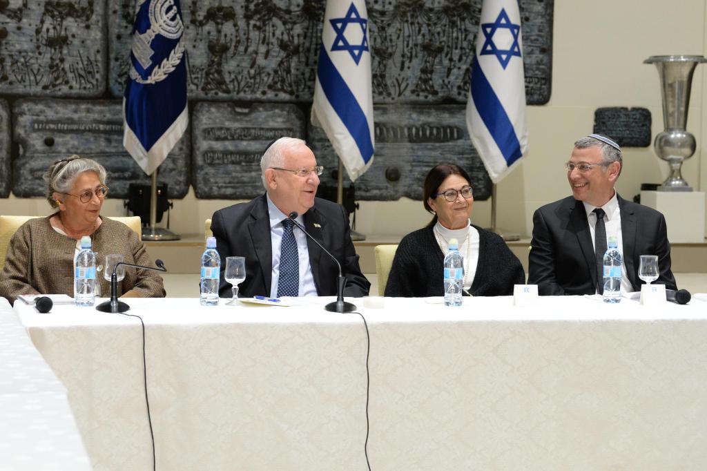 האורחים בחוג התנ"ך בבית הנשיא: בכירי מערכת המשפט