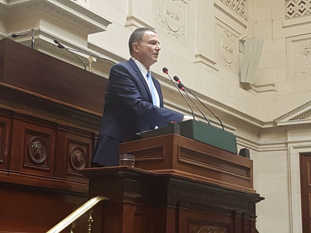 יו"ר הכנסת נואם בבריסל: "זכר השואה בסכנה"