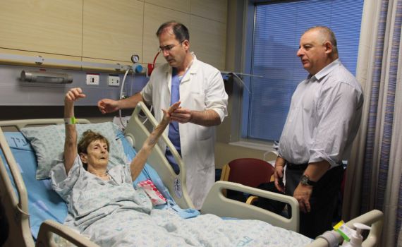 הדסה: צנתור מוח מוצלח הציל אישה בת 90 