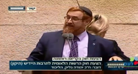 צפו: נאום "רב פורים" של יהודה גליק