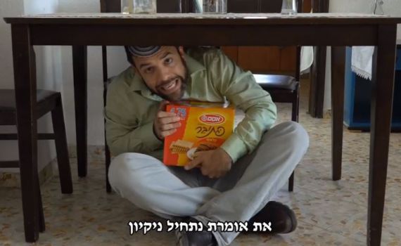 צפו: אנדרדוס בשיר לכבוד הנקיונות לפסח