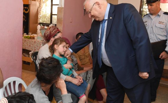 הנשיא לאלמנה: מתפלל להתרחבות המשפחה