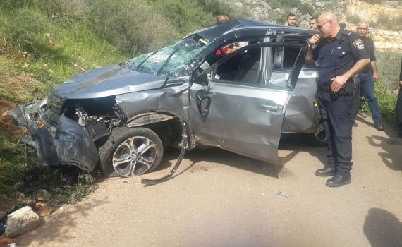 4 תושבי ירכא נפצעו לאחר שרכבם סטה מהכביש