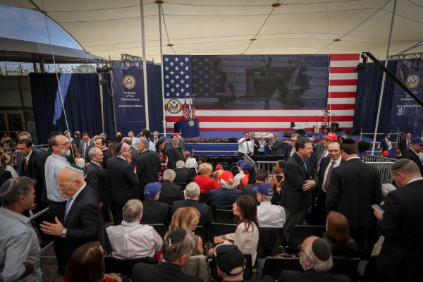 עדים לרגע היסטורי: שגרירות ארה"ב נחנכה בירושלים