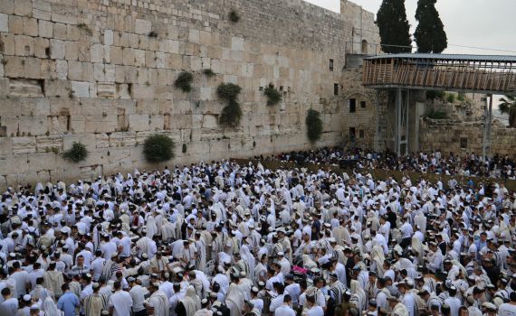 צפו: תפילת ישיבות ההסדר בכותל ביום ירושלים