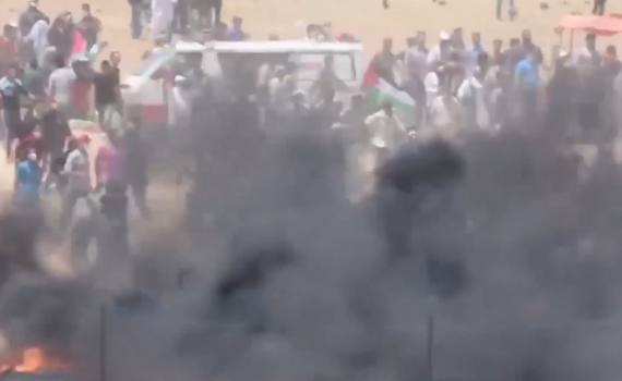 4000 פלסטינים מתעמתים בגבול עזה; שני הרוגים