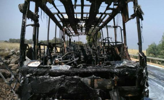 נמנע אסון כבד: אוטובוס של תלמידי ישיבה תיכונית נשרף