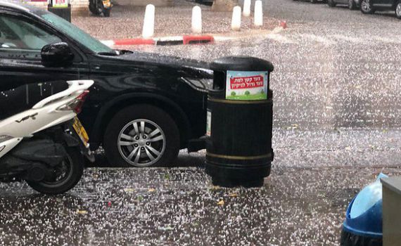 חורף כבד במאי: ברד במרכז, חשש משטפונות בדרום