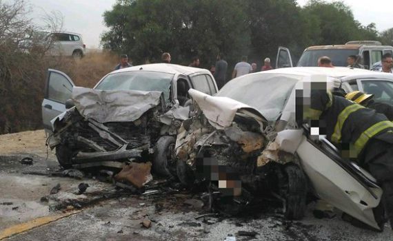 שתי הרוגות בהתנגשות חזיתית בדרום