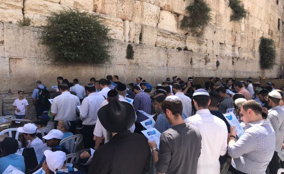 תודה? לא רק לביבי ולטראמפ: מאות תלמידי החמ"ד בתפילת הודיה