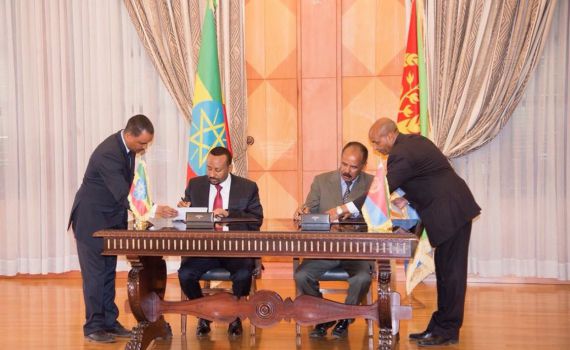 נחתם הסכם שלום בין אתיופיה ואריתריאה