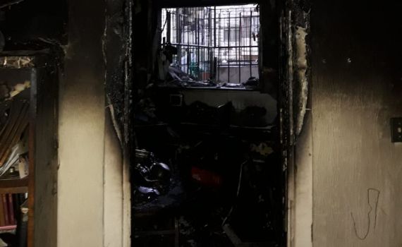 שני פצועים אנוש בשריפה בבניין בירושלים