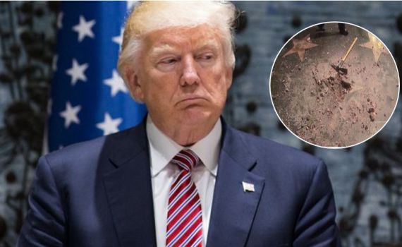 הכוכב של טראמפ בשדרת הכוכבים- נהרס