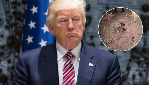 הכוכב של טראמפ בשדרת הכוכבים- נהרס