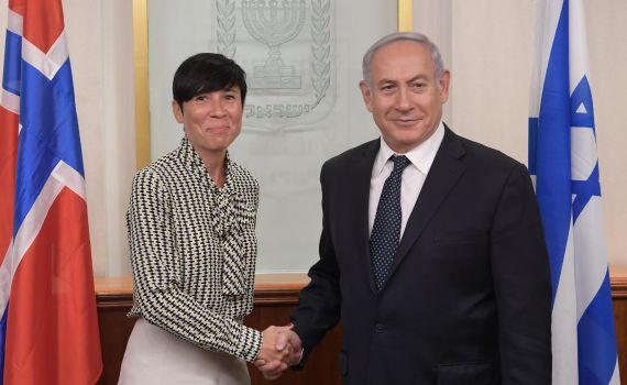 נתניהו נפגש עם שרת החוץ של נורבגיה