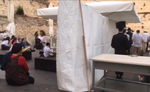 מחאה בכותל הרפורמי; החרד"לים הציבו מחיצה