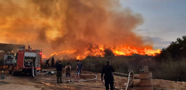תיעוד: השריפה הגדולה ביותר בגלל טרור הבלונים