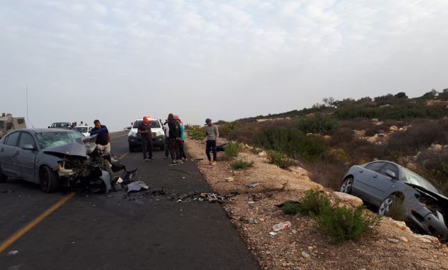  צפון השומרון: 3 פצועים בתאונת דרכים קשה
