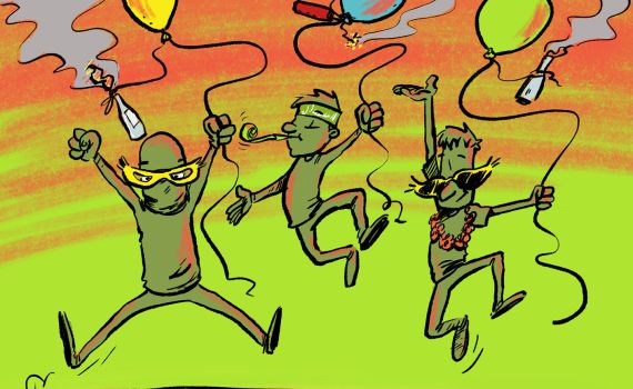 קריקטורה: נתניהו נואם, יש לנו מדינה מגניבה