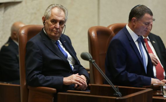 נשיא צ'כיה בכנסת: "אעשה הכל להעברת השגרירות לירושלים"