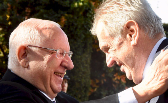 נשיא צ'כיה לריבלין: "איני מאמין בפתרון שתי מדינות"